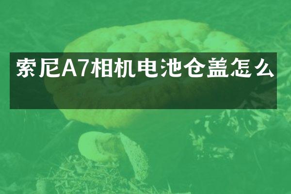 索尼A7相机电池仓盖怎么拆