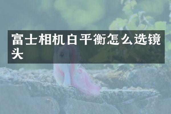 富士相机白平衡怎么选镜头