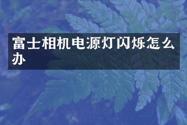 富士相机电源灯闪烁怎么办
