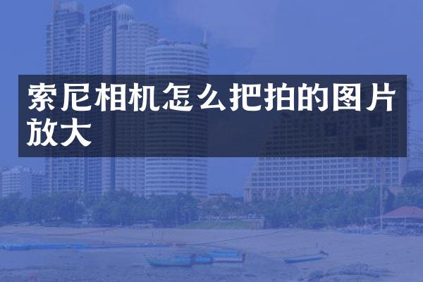 索尼相机怎么把拍的图片放大