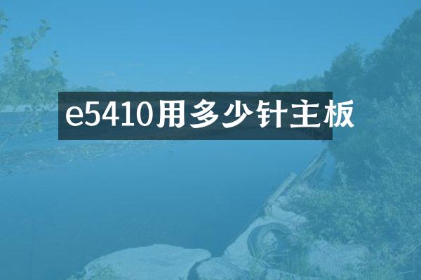 e5410用多少针主板