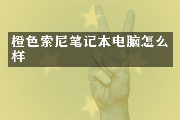 橙色索尼笔记本电脑怎么样