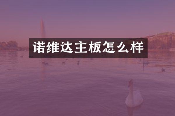 诺维达主板怎么样