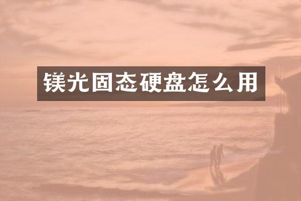 镁光固态硬盘怎么用