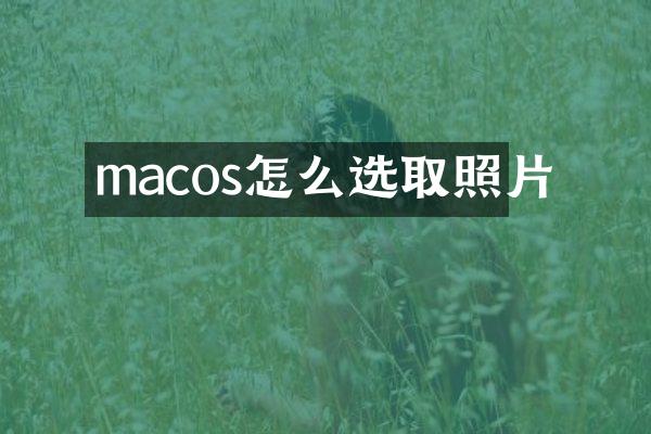 macos怎么选取照片