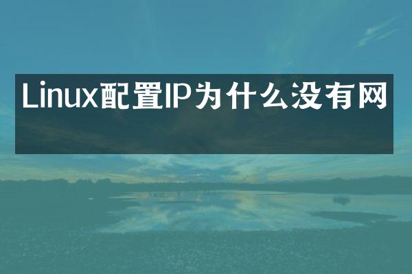 Linux配置IP为什么没有网关