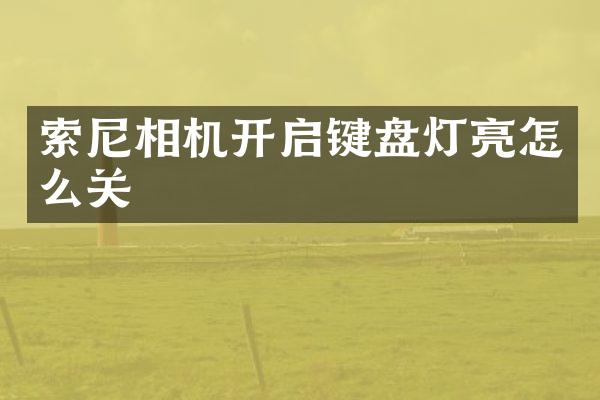 索尼相机开启键盘灯亮怎么关