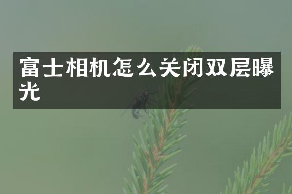 富士相机怎么关闭双层曝光