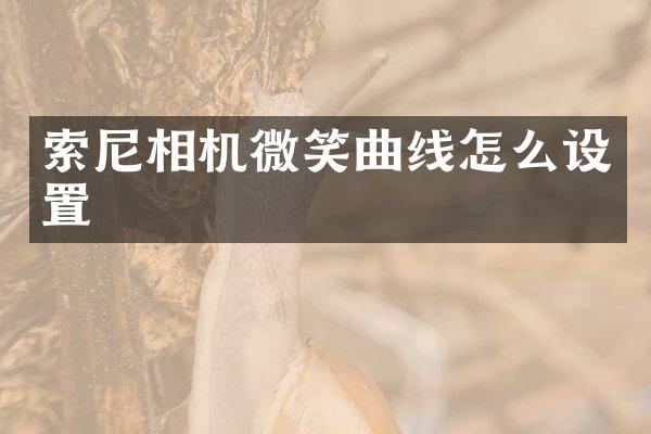 索尼相机微笑曲线怎么设置