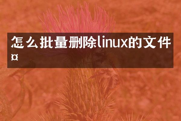 怎么批量删除linux的文件夹