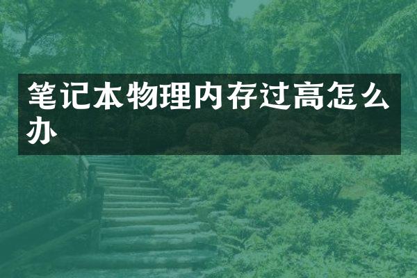 笔记本物理内存过高怎么办