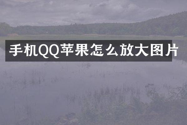 手机QQ苹果怎么放大图片