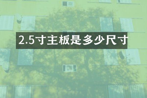 2.5寸主板是多少尺寸
