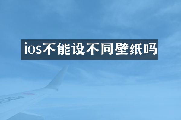 ios不能设不同壁纸吗