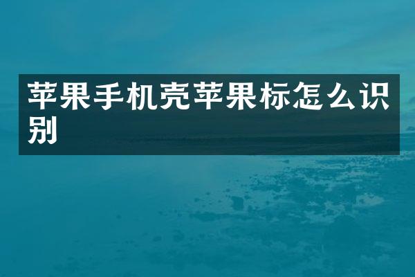 苹果手机壳苹果标怎么识别
