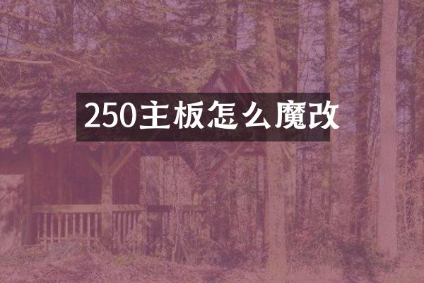 250主板怎么魔改