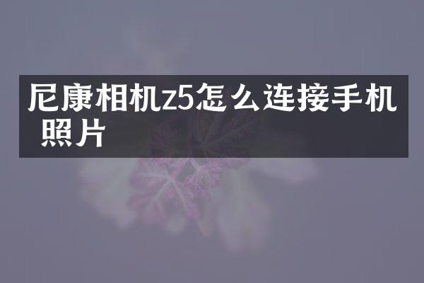 尼康相机z5怎么连接手机传照片