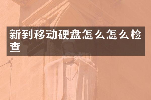 新到移动硬盘怎么怎么检查