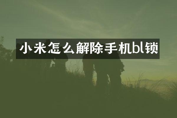 小米怎么解除手机bl锁