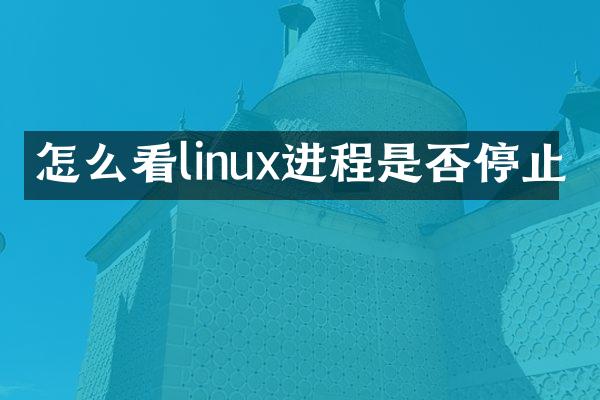 怎么看linux进程是否停止