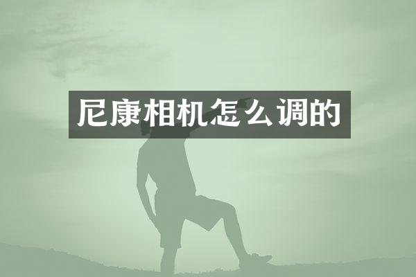 尼康相机怎么调的
