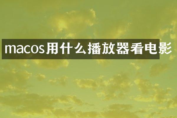 macos用什么播放器看电影