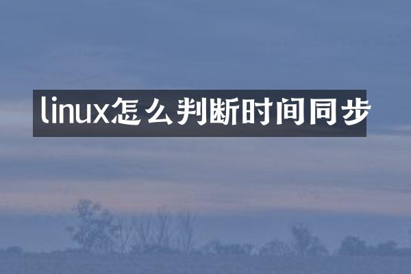 linux怎么判断时间同步
