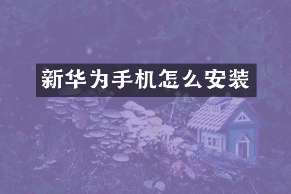 新华为手机怎么安装