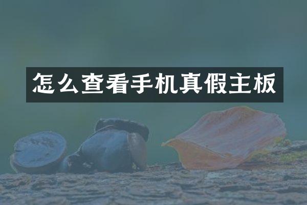 怎么查看手机真假主板