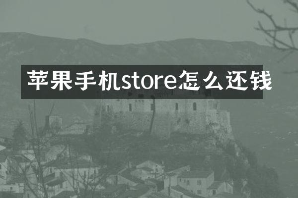 苹果手机store怎么还钱