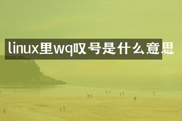 linux里wq叹号是什么意思