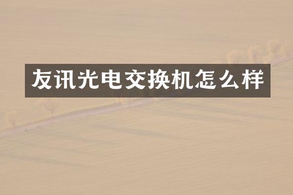 友讯光电交换机怎么样