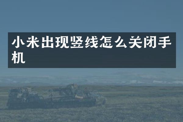 小米出现竖线怎么关闭手机