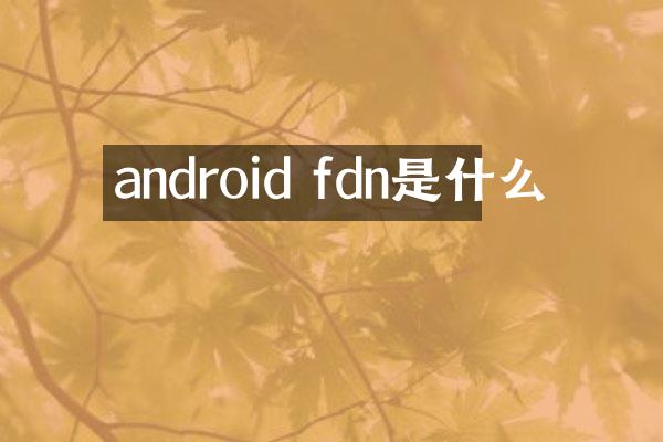 android fdn是什么