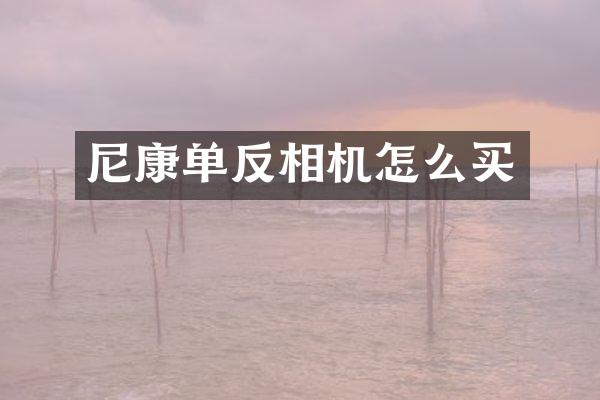 尼康单反相机怎么买