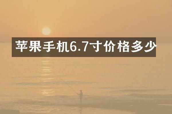 苹果手机6.7寸价格多少