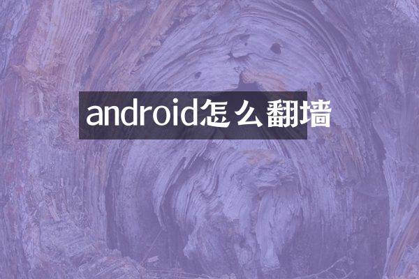 android怎么翻墙