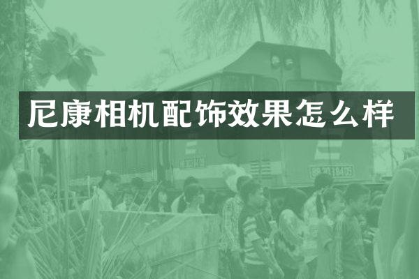 尼康相机配饰效果怎么样