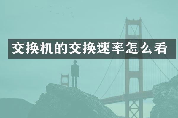 交换机的交换速率怎么看