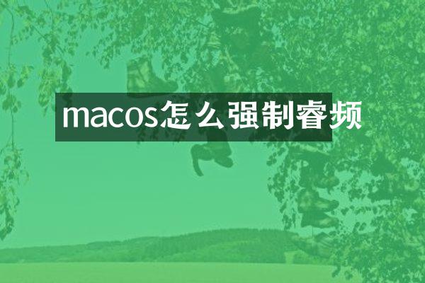 macos怎么强制睿频