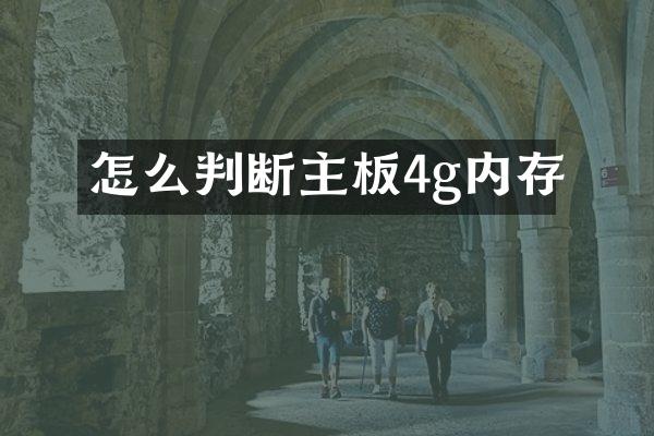 怎么判断主板4g内存