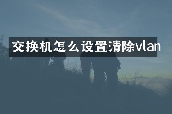 交换机怎么设置清除vlan