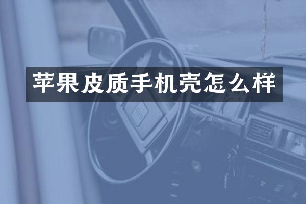 苹果皮质手机壳怎么样