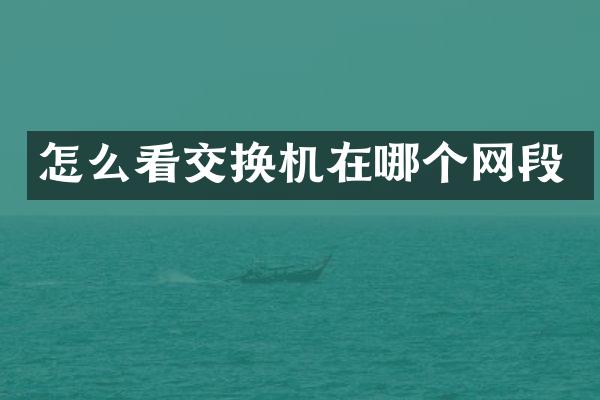 怎么看交换机在哪个网段