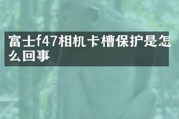 富士f47相机卡槽保护是怎么回事