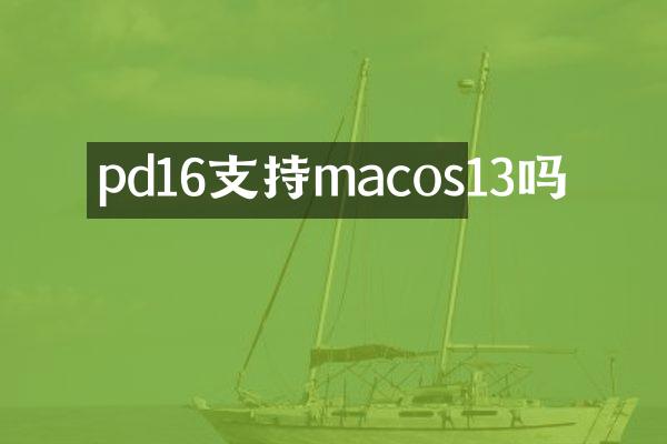 pd16支持macos13吗