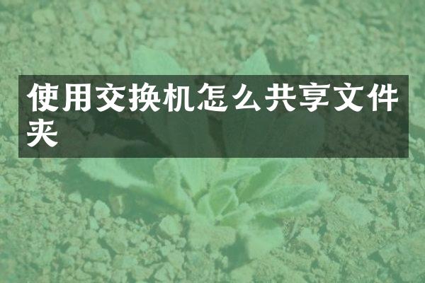 使用交换机怎么共享文件夹