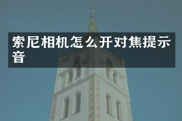 索尼相机怎么开对焦提示音