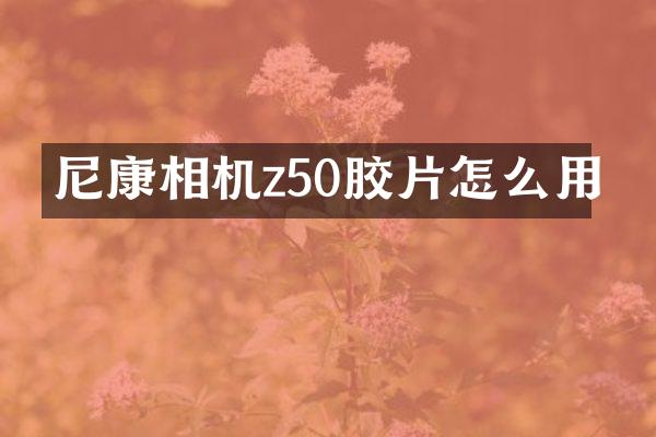 尼康相机z50胶片怎么用