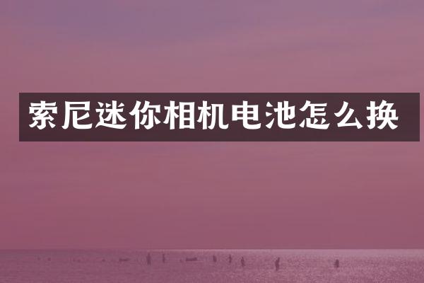 索尼迷你相机电池怎么换